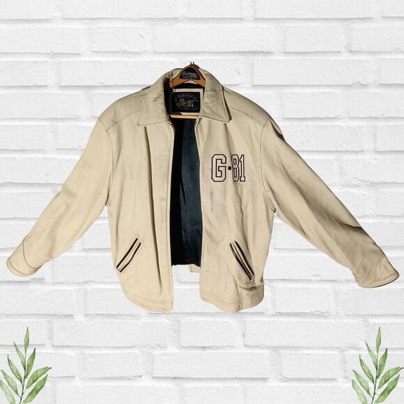 Y2k Vintage 80's‎ Guess G-81 Varsity Men's or Women's Leather Jacket Size L - Picture 3 of 15